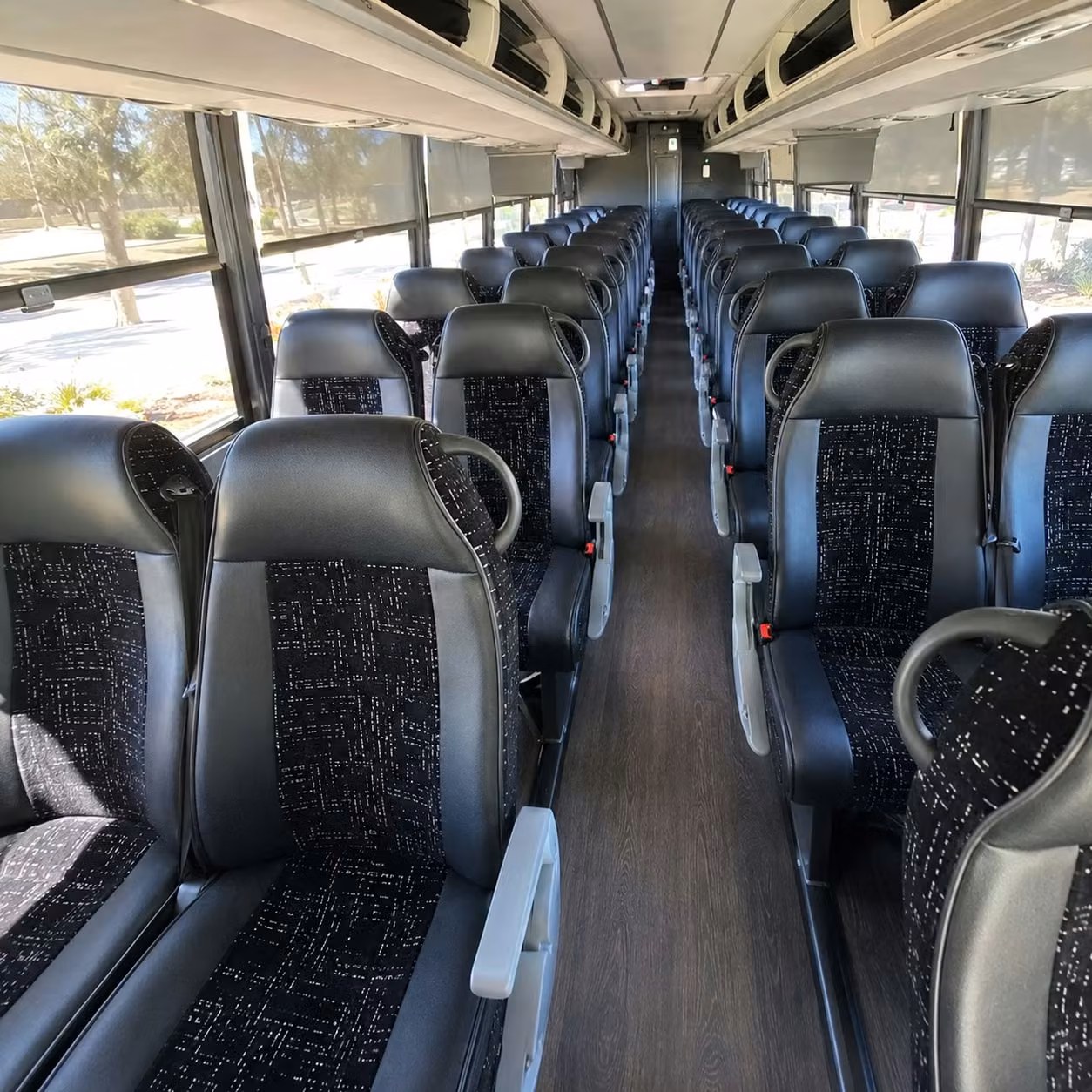 compton charter bus interior
